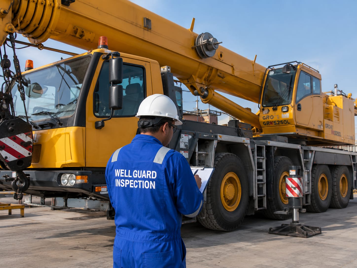Mobile crane inspection and load testing